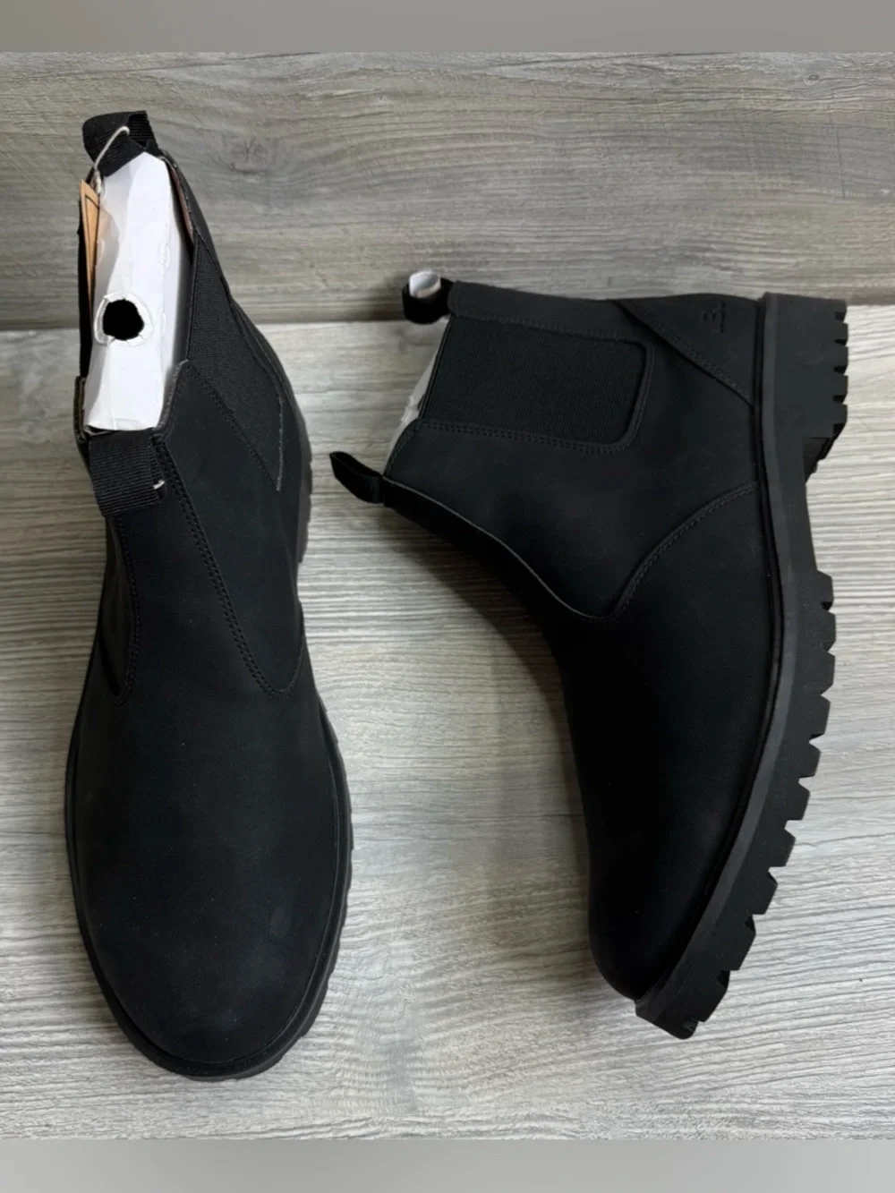 JBU Kai Men's Black Chelsea Boots - Sleek Slip-On Ankle Boot water resistant 13